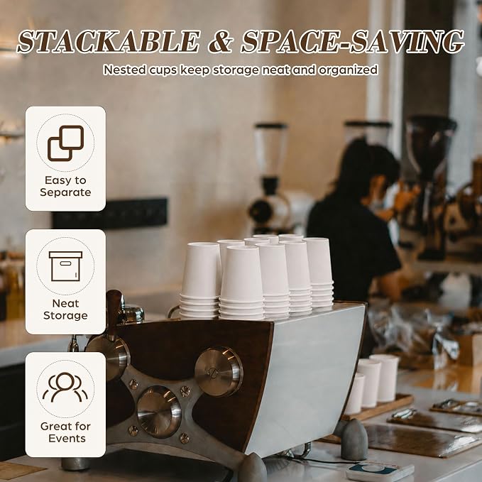 100 Pcs Mini Coffee Cups Brown Culture Cup 2oz Disposable Bathroom Cups Paper - Image 6