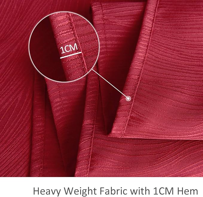 maxmill Jacquard Table Cloth Swirl Pattern Spillproof Wrinkle Resistant Heavy Weight Soft Tablecloth for Kitchen Dinning Tabletop Decoration Outdoor Picnic Rectangle 52 x 70 Inch Red