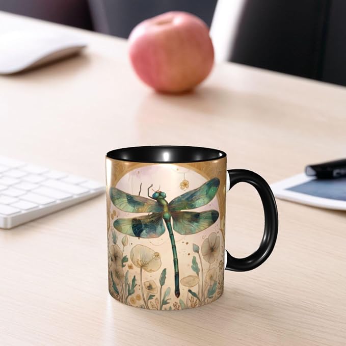 Dragonfly Coffee Mug 11 Ounce Mugs Ceramic Tea Cup Drinking Water Cups | Novelty - Image 7