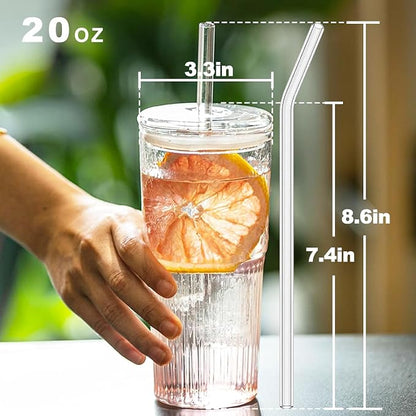 JunVpic Glass Coffee Tumbler, 20 oz Glass Cup - Image 3