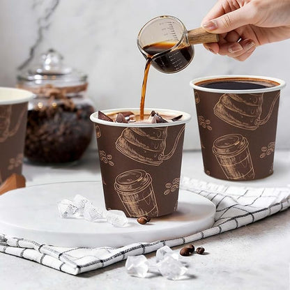 600 Pack 4 oz Small Coffee Cups, Disposable Paper Espresso Cups for Hot/Cold Drinks, Office, Home, Shop, Event