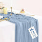6 Packs Dusty Blue Cheesecloth Table Runner 35x120 Inch, 10FT Semi Sheer Boho by BlueTopCoLtd