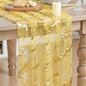 Artoid Mode Marble Pattern Yellow Gauze Table Runner 10FT, Glitter Metallic by ArtoidMode