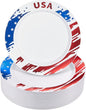 BESTVIP 50Pcs 4th of July Plastic Plates, Memorial Day & Special Events by Bestvip