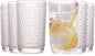 Set of 6 Hobnail Drinking Glasses, 15 oz Clear, Vintage Glass Cups, Textured by WeirdUncle