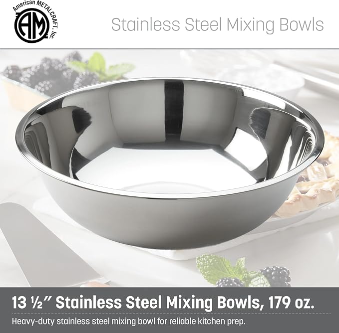 American Metalcraft SSB800 Stainless Steel Mixing Bowl - Image 2