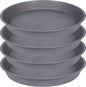 4 Pack of 13 14 inch Plant Saucer, Heavy Duty Plastic Plant Drip Trays 14" Round by Bleuhome
