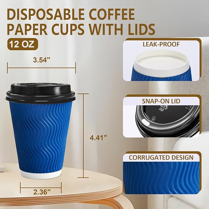 Clawsoff 500 Pack 12 oz Coffee Cups - Image 2