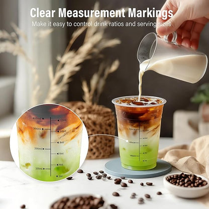 100 Pack - 16 oz Ratio Lines Iced Coffee Cups - Image 2