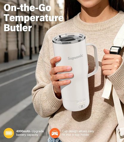Supsonic Heated Coffee Mug, 20oz Electric Temperature Control Cup | Keeps - Image 4