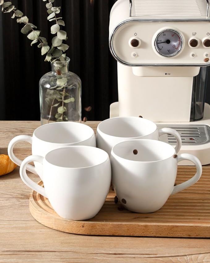 Coffee Mugs Set of 4, Stoneware 16 oz Coffee Cups - Image 5