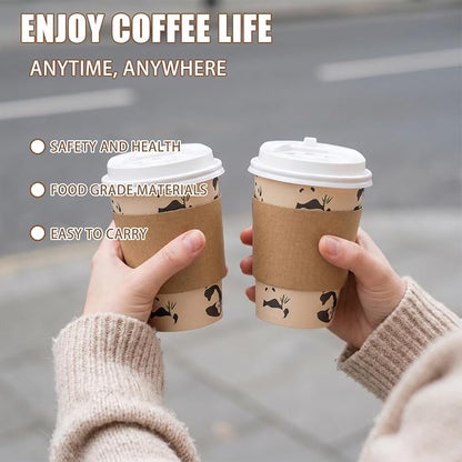 25 Pack 12 oz Disposable Cups Paper Coffee Cups - Image 3