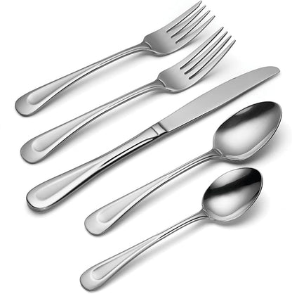 Oneida Satin Sand Dune 20-Piece 18/0 Stainless Steel Silverware Set - Image 3