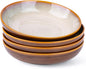 LERATIO 9.0" Ceramic Pasta Bowls Set of 4, 38oz Large Stoneware Bowls Set | by LeRatio