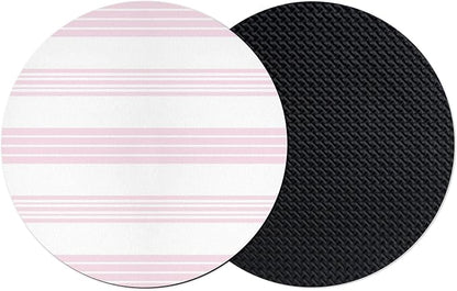 Pink Stripes Coasters Set of 2, Absorbent Coasters by Unknown