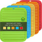 5 Pack Silicone Trivets for Hot Pots and Pans, 9 * 12Inch SiliconeTrivet for HotDishes, Colorful Heat Resistant Silicone Mat, Non-Slip Hot Pads Pot Holders for Kitchen Counter Hot Plate Mat