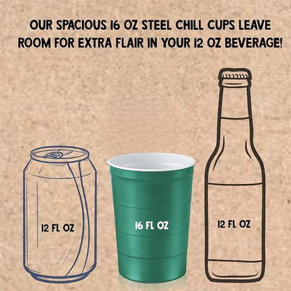 Steel Chill Cups 16 oz. Durable & Reusable Party Cups, 100% recyclable - Image 3