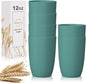 Wrova Wheat Straw Cups 6 PCS Good Alternative to Plastic Reusable Cups 12 oz by WROVA