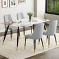 5 Piece Dining Table Set, 4 Chair Dining Table Set, Sintered Stone Kitchen Table Top and Modern Chairs Set of 4 for Kitchen Dining Room