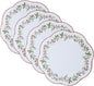 Benson Mills Cork Placemats Set of 4, Thick Cork Place Mats for Kitchen and Dining Tables, Easy Clean Table Mats for Christmas, Winter and Holidays (13.75" Round Set of 4, Holly Wreath)