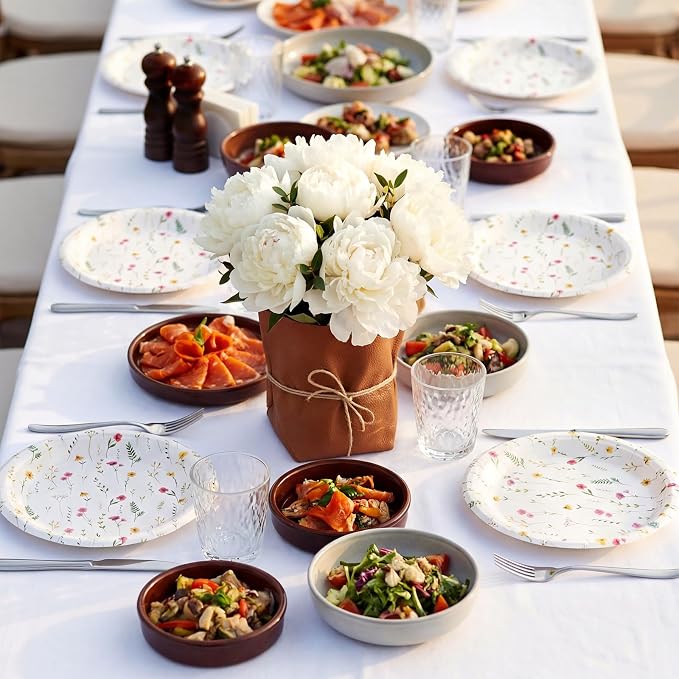 120 Pcs Wildflower Paper Plates 7 Inch Spring Floral Party Plates Wildflower - Image 4
