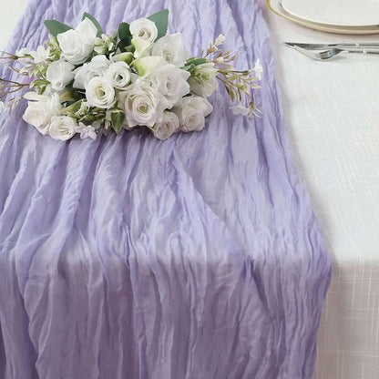 Efavormart 10ft Lavender Lilac Cheesecloth Table Runner - Image 8