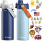 baab 18oz Kids Insulated Water Bottle 18/8 Stainless Steel Kids Cup 2 Pack | by baabKidWatterBottle