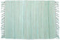 PILLOWPIA Handcrafted Chindi Placemat – 100% Cotton, Handwoven Boho Table Mat | Eco-Friendly, Colorful Decor for Dining, Kitchen, or Coffee Table - Aquatic