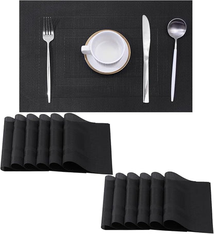 Leetaltree Black Frame Placemats Set of 24 by Leetaltree-ArtatEveryTable
