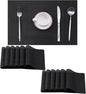 Leetaltree Black Frame Placemats Set of 24 by Leetaltree-ArtatEveryTable