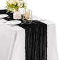 Black 10FT Cheesecloth Table Runner Boho Gauze Fabric Table Runner Rustic Sheer by JALANCY