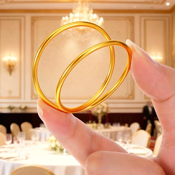 48 Pcs Gold Wedding Napkin Rings, Metal Spiral Napkin Rings Durable Napkins - Image 3