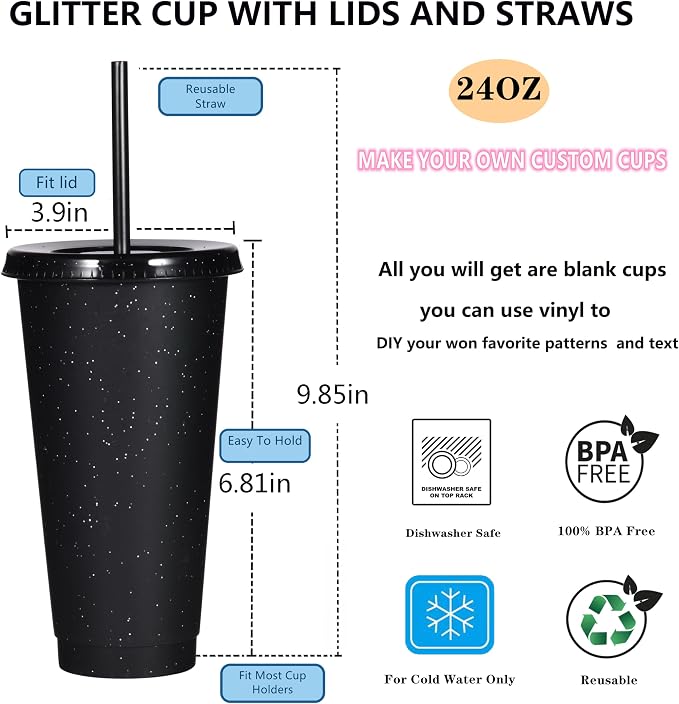 Suertestarry Tumbler with Straw and Lid, Water Bottle Iced Coffee Travel Mug Cup - Image 2