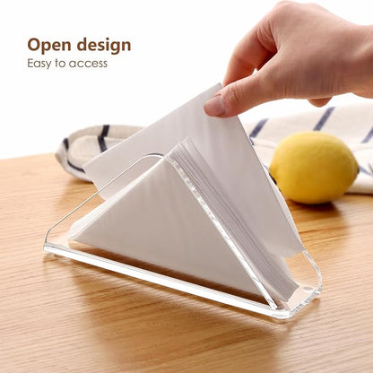 Acrylic Standing Triangle Paper Napkin Holder - Image 3