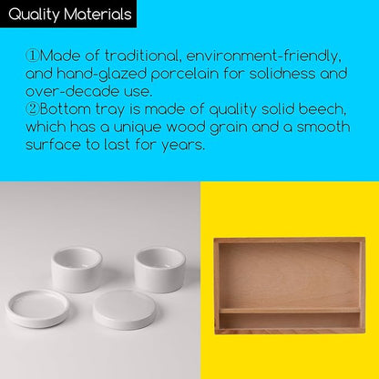MEEDEN 2 Pack Porcelain Palette Cup, Ceramic Palette - Image 3