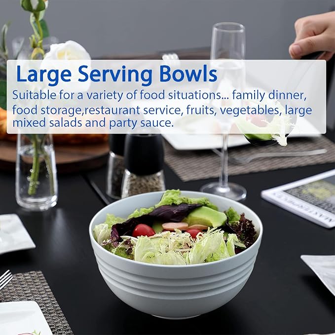 68 Oz Salad Bowls Large Serving Bowls Unbreakable Ramen Bowl - Image 6