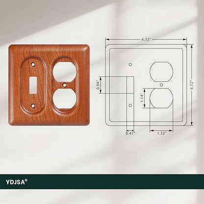 Wooden Light Switch Cover Plate Decorative Wall Plate Switch Plate Outlet Cover