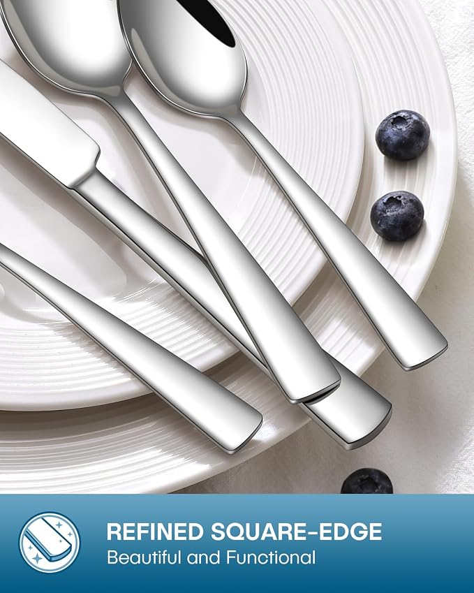 Stapava 20 Piece Silverware Set, Food-Grade Stainless Steel Flatware Sets - Image 7