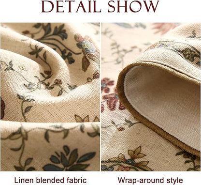 Patdrea Designer French Elegant Linen Table Runner, Floral Pattern - Image 6