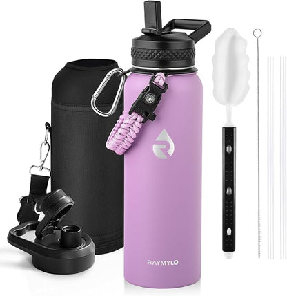 RAYMYLO Insulated Water Bottle 40 oz, Triple Wall Vacuum Stainless Steel | by RAYMYLO