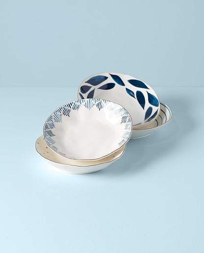 Lenox Blue Bay 4-Piece Set Pasta Bowls, 4.75 LB | Dishwasher safe | plates and - Image 2