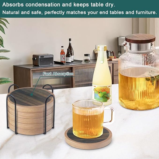 6 Pack Absorbent Coasters Set - Image 4