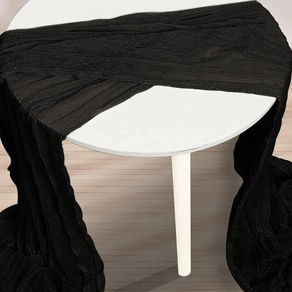 6 Pack Black Cheesecloth Table Runner 35x120 Inch 10Ft Rustic Gauze Cheese - Image 3
