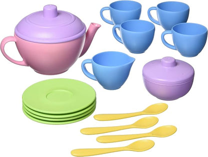 Green Toys Tea Set, Motor Skills, Language & Communication Kids Role Play Toy. by Green+Toys