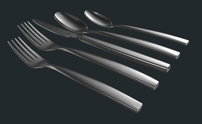 Engraved Silverware Set for 6 | 18/10 Stainless Steel Flatware - Image 3