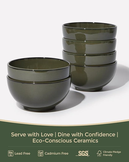 5.3" Cereal Bowls & Dessert Bowls Set of 6-20 Oz Small Bowls - Image 4