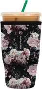 Sok It JavaSok Iced Coffee & Cold Soda Insulated Neoprene Cup Sleeve (Bloom at Night, Large: 30-32oz)