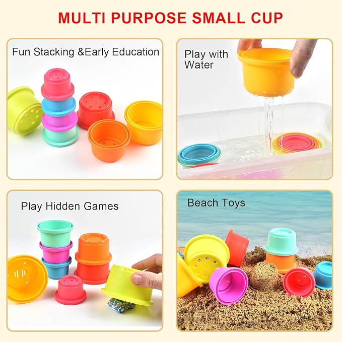 Baby Stacking Nesting Cups Toys, Baby Toys 6 to 12 Months, Montessori Toys - Image 4