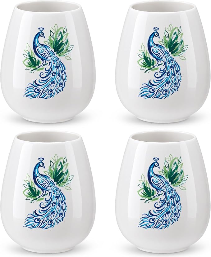 Qinyoung 4 Pcs 15 oz Mahjong Cups Wine Glass Mahjong Accessories and Gifts - Image 9