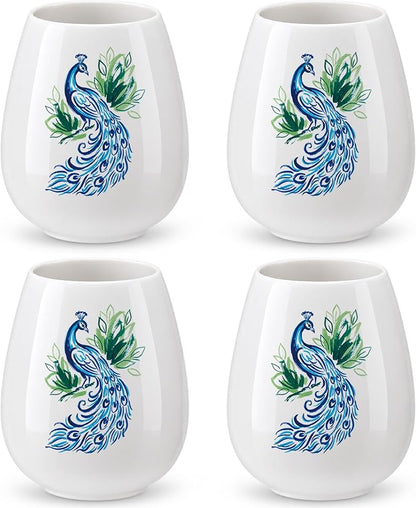 Qinyoung 4 Pcs 15 oz Mahjong Cups Wine Glass Mahjong Accessories and Gifts - Image 9